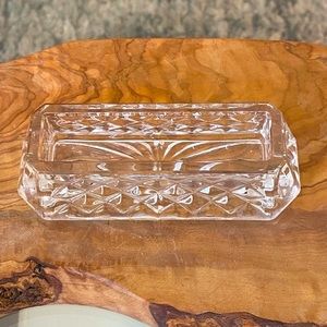 Waterford Crystal Business Card Holder. Waterford Authenticity Stamp in picture